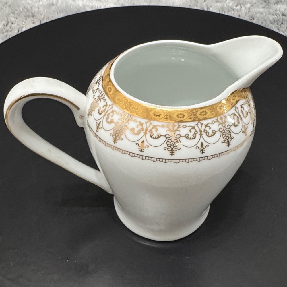 Royal Vienna RVG1 China Sugar Bowl W/Lid Creamer Gold Band Scroll‎ Trim Set of 2 - Picture 16 of 16